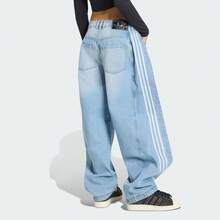 Adidas Originals 女士休闲百搭日常穿着及运动香蕉牛仔裤 KY5188 - 淺藍色 - 查看 3