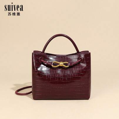 Bolso de mano retro europeo y americano con diseño de piedra, bolso cruzado de gran capacidad y lujo ligero, bolso de hombro versátil y a la moda para mujeres.