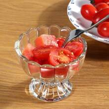 1个创意冰淇淋杯，甜点/饮料/沙拉玻璃碗，奶茶/奶昔杯 - 透明 - 查看 4