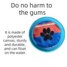 漂浮式狗狗宠物玩具，耐咬，户外训练运动投掷玩具，柔软 - 藍色 - 查看 7