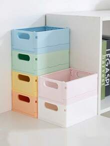 1pc Desktop Organizer Stationery, Plastic Desktop Jewelry Box, Suitable For Home Office - Single Piece - View 1