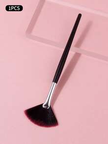 1/4支迷你扇形高光刷，柔软便携面部轮廓化妆刷，散粉腮红刷，专业化妆工具 - 彩色 - 查看 12