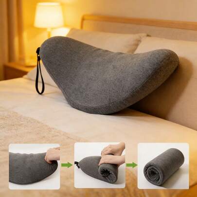 1 chiếc gối tựa lưng bằng mút hoạt tính, đệm eo dùng khi ngủ