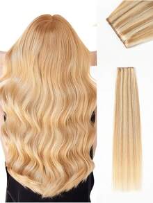 Tóc nối tự nhiên, dạng dệt, may vào, thẳng, trọng lượng nhẹ 50g, không đường nối, dán vô hình. - S27/613 - Xem 2