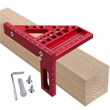 Aluminum Alloy Square Protractor, Woodworking Oblique Triangle Ruler And Angle Marking Device, 45/90 Degree Precision Industrial Measuring Tool, 3D Multi Angle Measuring Ruler, Metric System, Angle Marking Device With Positioning Pin, Suitable For Engineers And Carpenters - Metric System - View 5