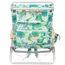 Bahama - Mochila Plana clásica de 5 Posiciones con Enfriador y Soporte para Tazas Silla de Playa Plegable portátil para Bronceado Hojas Tropicales - hojas tropicales - Ver 4