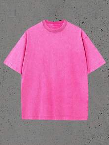 230g Double-Washed, High-Quality Cotton Retro Fashion T-Shirt, Men's T-Shirt, Beach Essential, Summer T-Shirt, Holiday Gift, Perfect Gift For Lovers, 100% Cotton T-Shirt Features, Urban Fashion, Street Style, Gothic Activities, Everyday Casual (Unisex Retro Faith - Gothic Style T-Shirt, Eye-Catching Choice For Christmas). - 粉色 - 查看 2