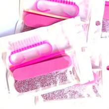 5-delars manikyr- och pedikyrset, mini-nagelfil och -stiftset, dubbelsidig engångsnagelfil, nagelbandsmatare i trä, nagelrengöringsverktyg, nagelborste - A - Visa 7