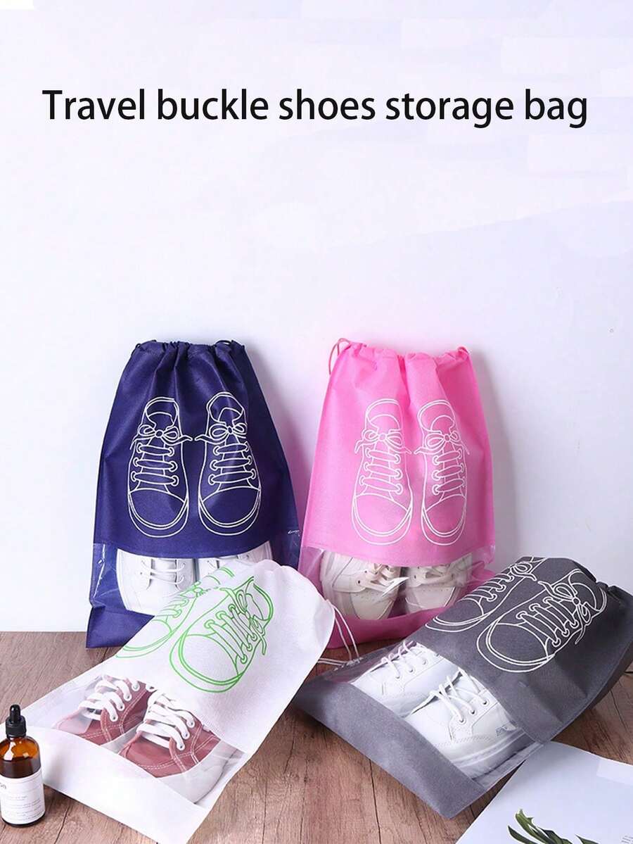 10pcs Shoe Storage Bag Wardrobe Organizer Non-Woven Shoe Bag Travel Handbag Waterproof Bag Clothing Classification Bag, Storage Bag, Travel Essentials,Clothing Storage Bag,Shoes Bag,Packing Cubes,Under Bed Storage - View 1