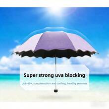 Paraguas Mágico Protector Solar Mágico Contra el Sol y la Lluvia Diseño Compacto para Uso Diario,Llueva o truene - Celeste - Ver 5