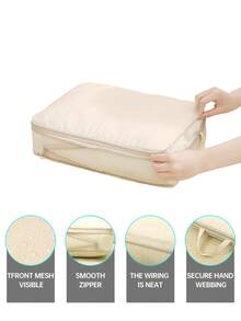 4pcs Travel Compression Packing Cubes, Foldable Clothes & Laundry Organizer - Multicolor - View 11