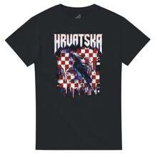 Croatia Vatreni Football Shirt, 2026 World Cup Graphic Tee, Plaid Streetwear, Oversized Jersey, Croatia Gift, Modric Era Football Shirt For Men - 黑色 - 查看 1