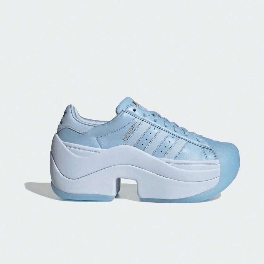 Adidas Originals 男女通用 SUPERSTAR BOLD 休闲运动鞋，低帮 KI3553 - 淺藍色 - 查看 1