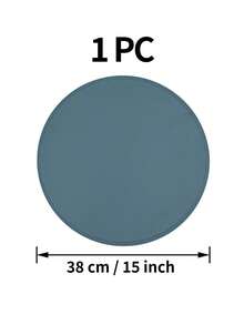 1pc Round PVC Placemat, Washable, Easy To Clean, Wipe-Clean, Non-Slip, Heat-Resistant, Dining Table Mat, Sweet Nostalgia, Elegant Placemat, PVC Dining Mat, Table Setting, Kitchen Dining Pad, Room Decor, Holiday Wedding Party Decor - Black - View 14