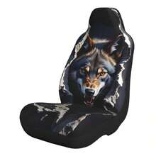 Wolf King Design Print Universal Car Seat Covers - Wolf King - View 9