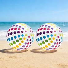 2pcs PVC Material Children Beach Balls, Loose For Summer Pool And Beach Games, Gifts And Birthday Party Supplies, Classroom Party Decorations, Mixed Color Set - View 10