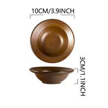 1pc Vintage Ceramic Round Sauce Dish, Hotpot Condiment Bowl, Small Appetizer Dipping Plate, Creative Retro Style, Rustic Pottery, Soy Sauce Vinegar Dish, Home Decor, Kitchenware, Color Matching, Creative Plating, Food Photography, Lifestyle Christmas Gift,School Supplies - Multicolor - View 26
