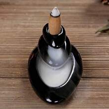 Small Censer Incense Holder Incense Burner For Home Office Teahouse Creative Decor Ceramic Incense Stand Lotus - Default - View 5