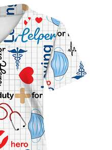 女款雙口袋刷手服上衣，柔軟透氣實用，適合醫療保健專業人員，秋季刷手襯衫 - 彩色 - 查看 3