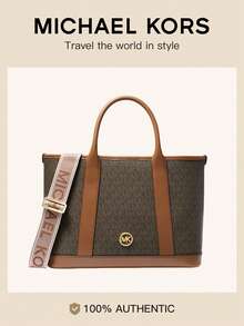 Michael Kors MK Luisa Women's Crossbody Handbag, Adjustable Wide Strap Design, Top Handle Included - Rust Brown - View 1