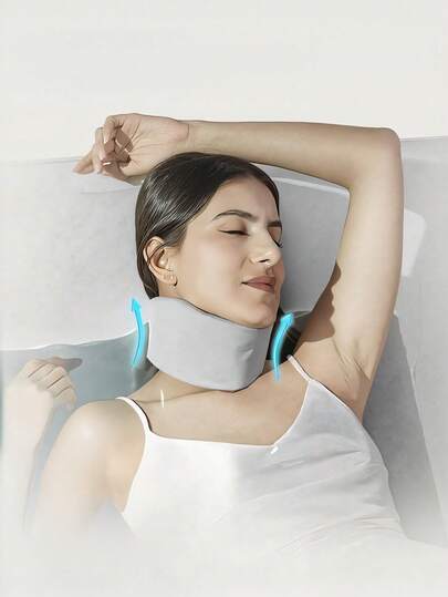 1pc Soft Breathable Cervical Collar - Adjustable Neck Brace, Comfortable Neck Wrap For Travelling, Napping, Office Work, Daily Wear, Light Weight Design - A Must-Have Essential For Home, Office & Travel, Your Go-To Goodies For Comfortable Living & Productive Workdays