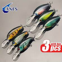 3pcs Fishing Lure With Vibrant Patterns -Realistic Design Artificial Bait For Freshwater Saltwater Fishing - Multicolor - View 1