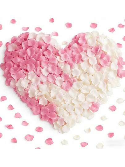 2000pcs Artificial Silk Rose Petals, Pink And White, Ideal For Weddings, Birthday Parties, Gift Box Fillings, Romantic Roses, Proposal Flowers, Wedding Decorations, Home Decor, Room Decor, Party Favors, Bridal Gifts, Birthdays, Graduations, Bachelorette Parties, Baby Showers, And More Occasions.