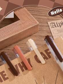 6 Pieces (1 Box) Maillard Gel Pen Set Coffee 0.5mm Ball Point Pen Black Quick Drying Ink, Suitable For Writing Office School - Default - View 4