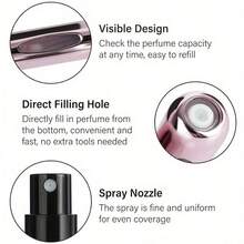 1/4/5/10Pcs 5ml Refillable Perfume Atomizer Bottle, Mini Portable Spray Container For Fragrance Travel Refill, Multicolor Empty Perfume Bottle, Compact Toiletry Accessory For Travel Essentials, Summer Vacation, Weekend Trips And Holiday Gift - Multicolor - View 6