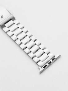 1條銀色不鏽鋼金屬替換錶帶，適用於 38mm/40mm/41mm/42mm/44mm/45mm/46mm/49mm，相容於 Series 11/10/9/8/7/6/5/4/3/SE/Ultra 3/2/1，男女皆適用，聖誕生日禮物 - 銀色 - 查看 6