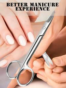 1pc Stainless Steel Small Nail Clipper, Suitable For Fingernails And Toenails, Manicure Care Set - Multicolor - View 2