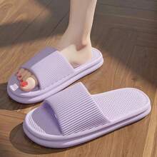 Men's Summer Silent Slippers Indoor Home Bathroom Non-Slip Soft Sole Anti-Odor Sandals Women's Comfortable Lightweight - màu đen - Xem 11