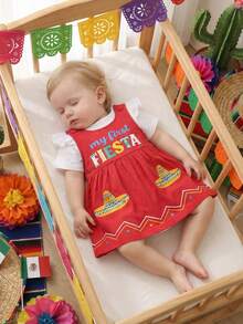 Baby Girls T-Shirt Co-Ords - Red - View 7