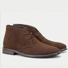 Men's Desert Boots, Classic Retro Derby Boots, Wear-Resistant Anti-Slip Casual Ankle Boots - Camel - View 9