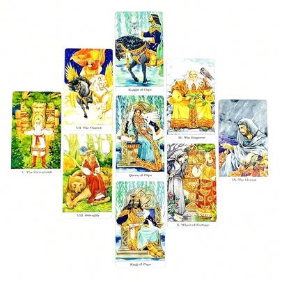 Bộ bài Tarot Vòng Quay Tiên Tri - Trò chơi bói toán với vòng quay dự đoán, trò chơi để bàn di động phù hợp cho các bữa tiệc, Giáng sinh, sinh nhật, năm mới, Ngày Valentine - Bài giấy, thích hợp cho Ngày Valentine và Lễ Phục Sinh.