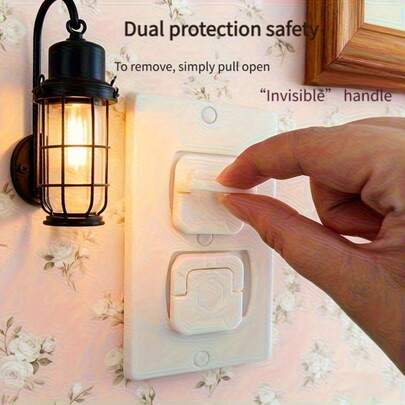 1/4/10/20pcs Outlet Covers - Durable Plastic Safety Locks, Non-Locking Safety Plug Caps, Electrical Outlet Shock Proof Covers, Plug Protectors, Outlet Safety Lock Covers (Tool-Free/Electricity-Free Installation), Suitable For Office And Other Scenarios