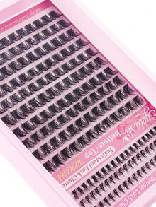 180 Stücke Flauschiges Wimpernverlängerungs-Set, enthält 5-7mm untere Wimpern & 8-16mm hochkapazitive breite -Wimpern, gemischte D-Krümmung, erzeugt natürliche, dichte, weiche, bequeme & leichte Kunstwimpern, langanhaltend & Wimpernbuch, geeignet für Alltag, Cosplay, Date & Party Make-up. - DD - Übersicht 9
