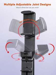 Universal Aviation Phone Holder, Hands-Free Viewing, 360 Degree Rotation, Portable Travel & Car Seat Mount - Multicolor - View 10