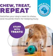 Outward Hound Double-Tuff Stuffable Dog Toy, Medium 4-Inch Green - Treat Dispensing Chew Ball For Small To Medium Dogs, Interactive Puzzle For Enrichment &Amp; Slow Feeding - ColorA - 查看 2