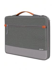 SENLASI 13-15 Inch Laptop Case Sleeve Compatible With MacBook Air 13 15 M1 M2 2012-2023, Pro 13 14 15 16 2010-2022 14-15.6 Chromebook Surface Notebook Carry Bag With Handle, Gray - View 11