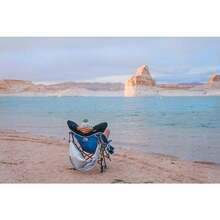 GCI - Mecedora Plegable para Exteriores con Parasol - Azul real - Ver 6