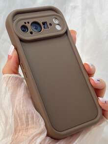 対応 GooglePixel 8a 9A Pixel 10 かわいい Pixel 8 9 10 Pro 対応 電話ケース エンジェルアイズ TPU ソフトケース、ドーパミンカラー、シンプル、滑り止め、落下防止、厚みのある保護 - 冷たいコーヒー色 - チェックする 2