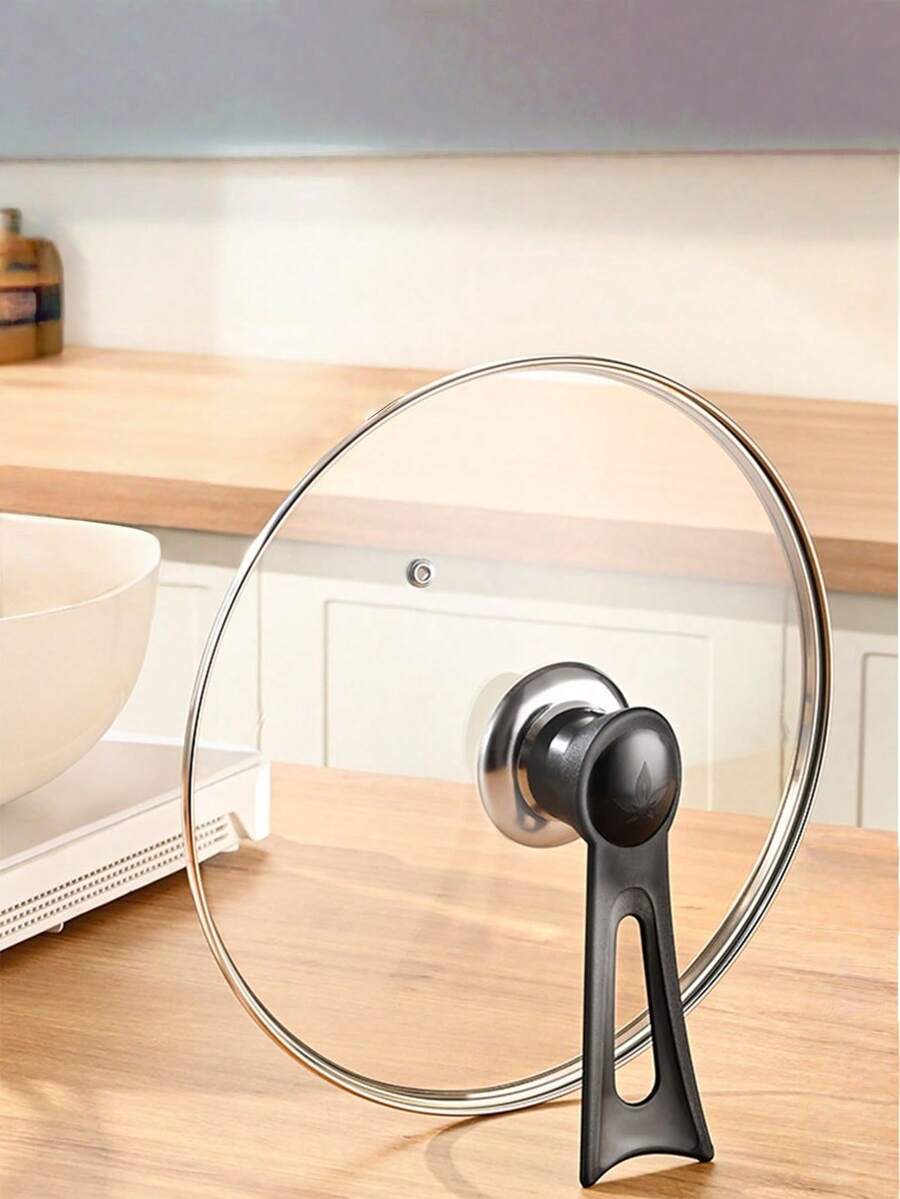 1pc/2pcs Universal Pot Lid Handle Knob, Replacement For Long Style, Heat Resistant Pot Lid Handle, Ergonomic Frying Pan Lid Handle, Pot Lid Top Cover, Durable Pot Lid Accessories - Black - View 1