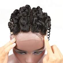 Ear To Ear Lace Frontal Deep Curly Brazilian Virgin Human Hair Deep Wave 13x4 Or 4x4 Frontal Closure Pre Plucked With Baby Hair Natural Black - Natural Black - View 6