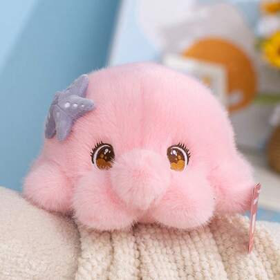 1pc Realistic Starfish & Octopus Plush Doll, Soft Texture, Suitable As Birthday Gift For Friends, Desk Decor