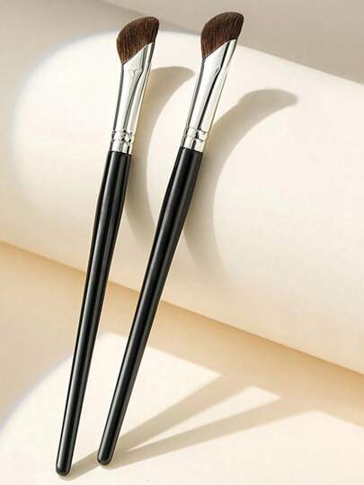 Bộ 1 cọ trang điểm tạo khối mũi hình quạt, cọ tán phấn mắt hình lưỡi liềm, cọ highlight hình quạt vát cạnh, cọ trang điểm tạo khối mũi, giá cả phải chăng, thích hợp trang trí phòng, bàn trang điểm, du lịch, phòng ngủ, phụ kiện trang điểm, quà Giáng sinh, dụng cụ trang điểm, hàng giá rẻ, quà tặng, quà tặng cho nữ, quà Giáng sinh