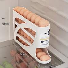Practical Automatic Rolling Egg Holder Made Of Durable Plastic. Easy To Use, Keeps Eggs And Tidy, Great For Home, Baking, And Daily Kitchen Use. - View 14