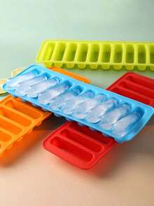 4件套硅胶冰棒手指饼干布丁巧克力模具圆柱形硅胶冰格冰球模具。硅胶冰棒手指饼干布丁巧克力模具圆柱形硅胶冰格冰球模具蛋糕果冻布丁肥皂巧克力蛋糕模具烘焙用具 - 彩色 - 查看 2