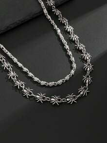 1条哥特式暗黑蜘蛛链，个性化嘻哈裤链，百搭日常佩戴 - 白K - 查看 4