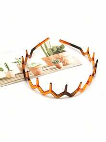 1/2 piezas Diadema ondulada minimalista, diadema básica para maquillaje, diadema de plástico, estilo elegante, accesorios para el cabello de mujer, herramienta de peinado, suministros de belleza, accesorio para rizar, adecuado para mujeres, otoño, viaje - Multicolor - Ver 10